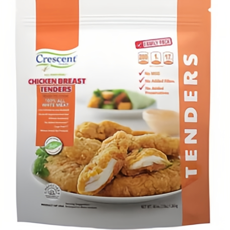 cresent breast breaded tenders with halal mark